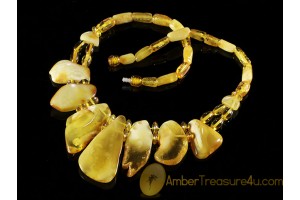 Nice Color Pieces Genuine BALTIC AMBER Choker 18