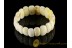 Royal white Pieces BALTIC AMBER Stretch Bracelet 8