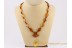 CARVED Glittering Shell Genuine BALTIC AMBER Necklace 19