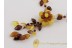 Beautiful Flower Genuine BALTIC AMBER Y shape Necklace 29